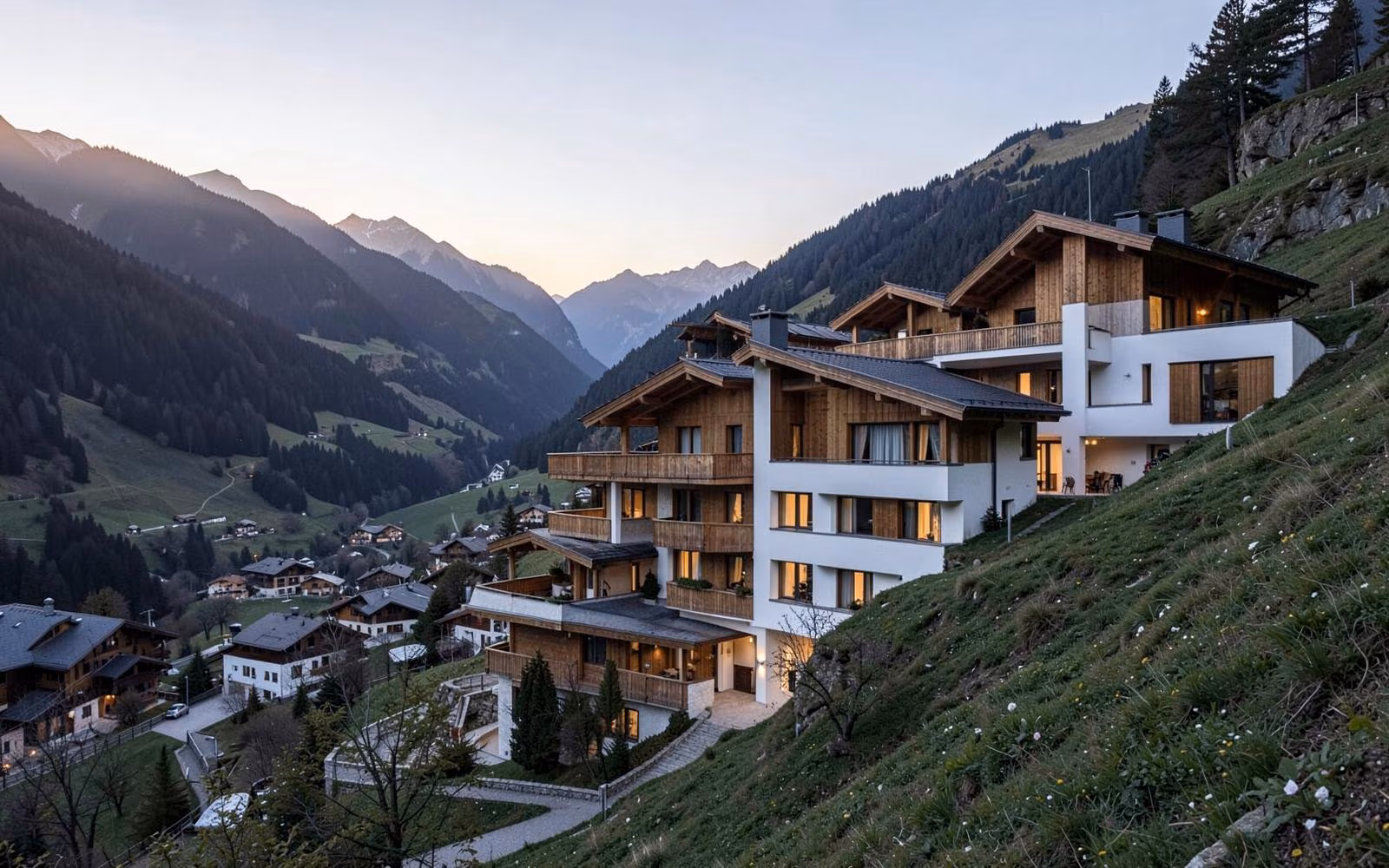 Das Apartmenthaus Die Aussicht am Sonnenhang über Hippach